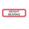 Nevs Position Labels - Weight Bearing 1/2" x 1-1/2" White w/Red & Black XP-740 - alternate 1